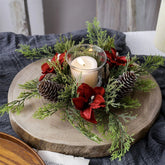 WreathElegance | Candle Holder Centerpiece for Christmas Decoration 1